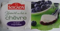 Mängden socker i Yaourt au lait de chèvre sur lit de myrtilles