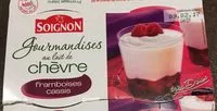 Mängden socker i Gourmandises au lait de chèvre, framboises cassis