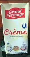 Mängden socker i Crème UHT Whipping Cream