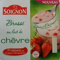 Mängden socker i Brassé au lait de chèvre fraises et fraises Gariguette