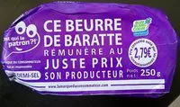 Mängden socker i Beurre de Baratte demi-sel