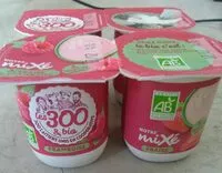 Mängden socker i yaourt mixé bio fraise framboise