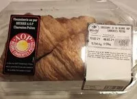 Mängden socker i Croissant x2 au beurre AOP Charentes Poitou