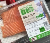 Mängden socker i 2 pavés de saumon Atlantique bio avec peau sans arêtes