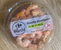 Mängden socker i Crevettes décortiquée à l’ail et persil