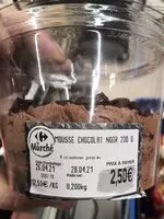 Mängden socker i Mousse chocolat noir 200g
