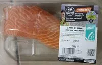 Mängden socker i 2 pavés de saumon avec peau sans arêtes