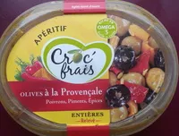 Mängden socker i Olives à la provençale poivrons piments