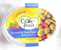 Mängden socker i Olives à la Castillane entières relevé