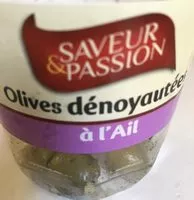 Mängden socker i Olives dénoyautées