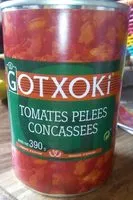 Mängden socker i Tomates pelées concassées