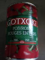 Mängden socker i Gotxoki, Poivrons rouges entiers, premiere qualite