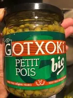 Mängden socker i Gotxoki petits pois bio