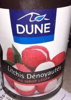 Mängden socker i Litchis Dénoyautés au sirop léger