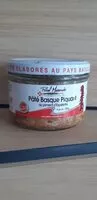 Mängden socker i Pâté Basque Piquant au piment d'Espelette