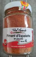Mängden socker i Piment d'Espelette en poudre