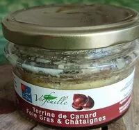 Mängden socker i Terrine de canard foie gras et châtaigne