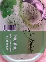 Mängden socker i Glace menthe avec morceaux de chocolat