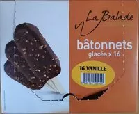 Mängden socker i Bâtonnets glacés vanille