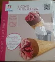 Mängden socker i 6 cônes fruits rouges