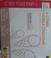 Mängden socker i Si cône vanille chocolat avec pépites de nougatine