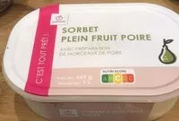 Mängden socker i Sorbet plein fruit poire