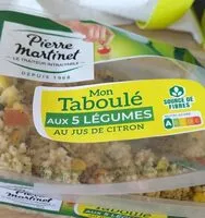 Mängden socker i Taboulé aux 5 légumes