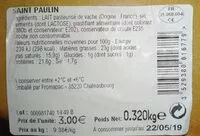 Mängden socker i Saint Paulin