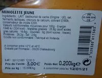 Mängden socker i Mimolette jeune