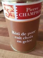 Mängden socker i Rôti de porc cuit choix en gelée