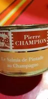 Mängden socker i Le salmis de pintade au champagne
