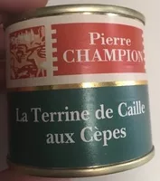 Mängden socker i Terrine de caille aux cèpes
