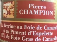 Mängden socker i La terrine au Foie de Canard et au Piment d'Espelette, 65g,m.