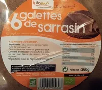 Mängden socker i 6 galettes de sarrasin