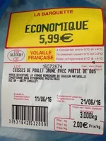 Mängden socker i Cuisses de poulets