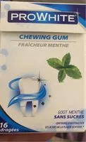 Mängden socker i Prowhite - Chewing-Gum Sans Sucres Eclat Blancheur