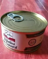 Mängden socker i Rillettes de Canard