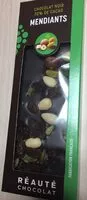 Mängden socker i Mendiants, Chocolat Noir 70% De Cacao