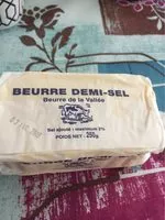 Mängden socker i Beurre demi sel LA VALLEE