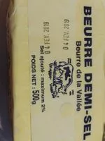 Mängden socker i Beurre demi sel LA VALLEE