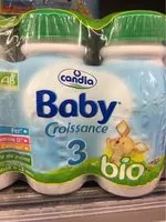 Mängden socker i Candia Lait de suite liquide BIO 3, de 10 mois à 3 ans les 12 bouteilles de 250