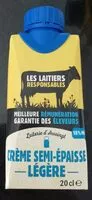 Mängden socker i Crème Semi Épaisse légère (18% MG)