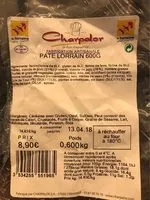 Mängden socker i Pate lorrain 600 gr