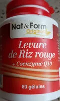 Mängden socker i Nat &form Levure De Riz Rouge + Coenzyme Q10