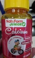 Mängden socker i Calcium - 60 Oursons - Nat & Form Junior +