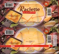 Mängden socker i Raclette en tranches