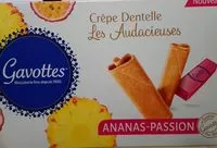 Mängden socker i Crêpes dentelles ananas-passion