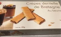 Mängden socker i Crepes dentelle de bretagne
