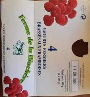 Mängden socker i Yaourt fermiers brassés aux framboises