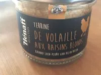 Mängden socker i Terrine de volaille aux raisins blonds